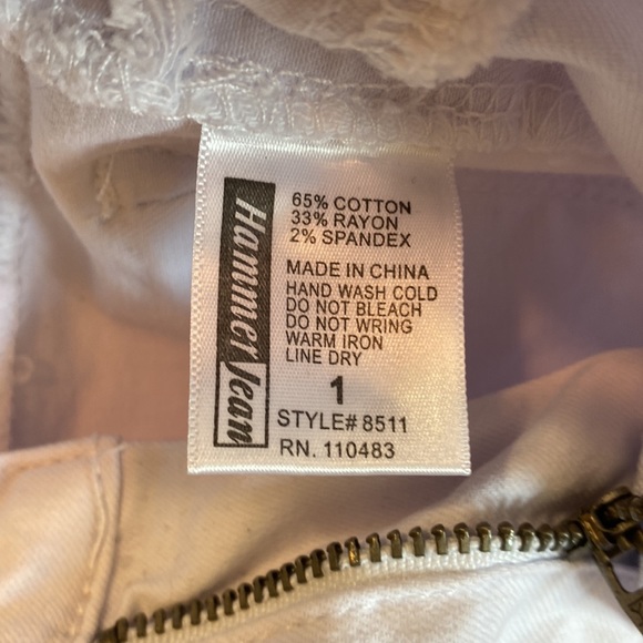 NWOT! Hammer Jeans Jeggings, white, Size 1 - Picture 4 of 4